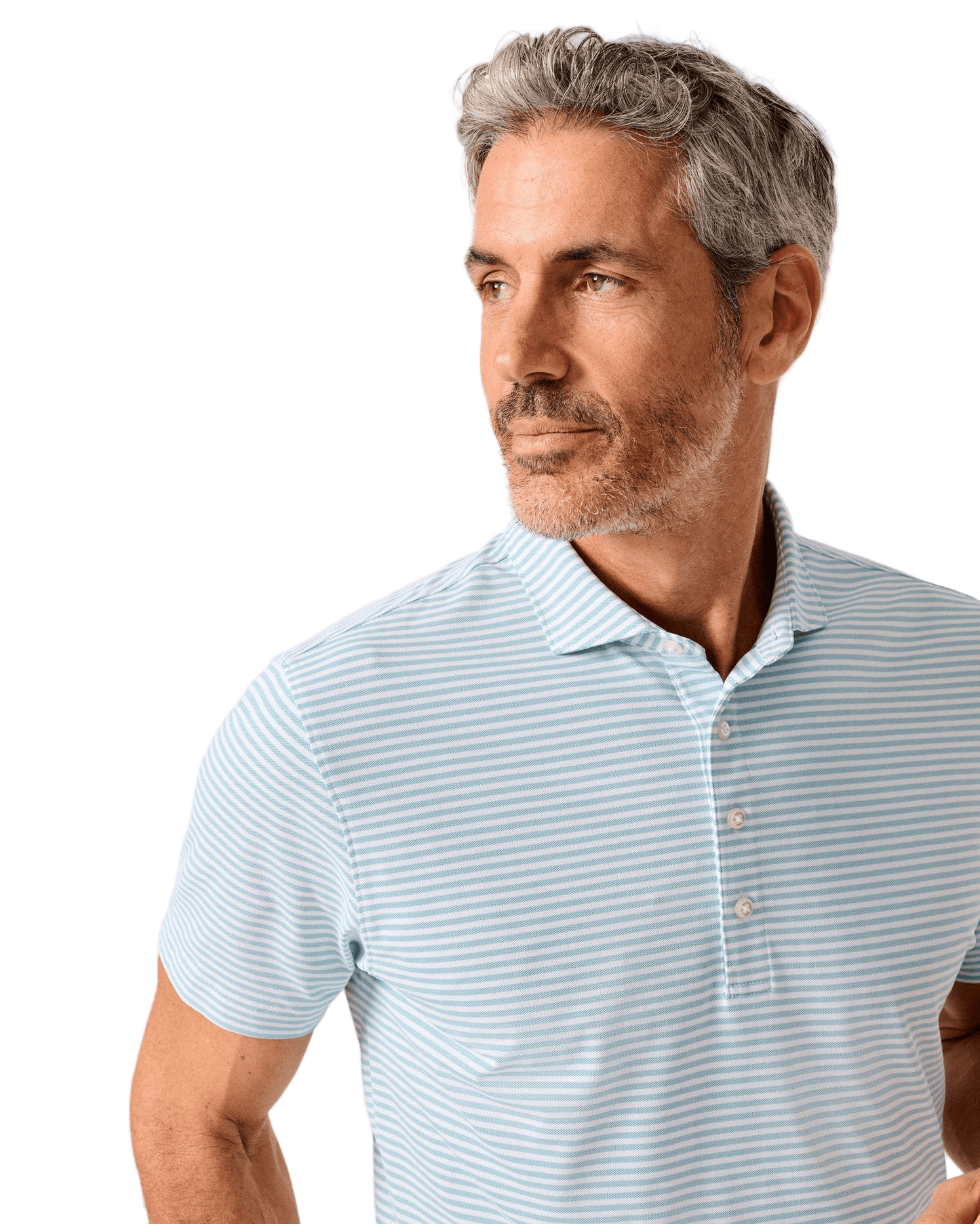 Johnnie-O Polos Johnnie-O - Stetson Stripe Performance Mesh Polo
