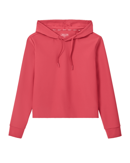 Johnnie-O Sweatshirts XS / Earth Red Johnnie-O - Women's Hoppin Ribbed Knit Performance Hoodie