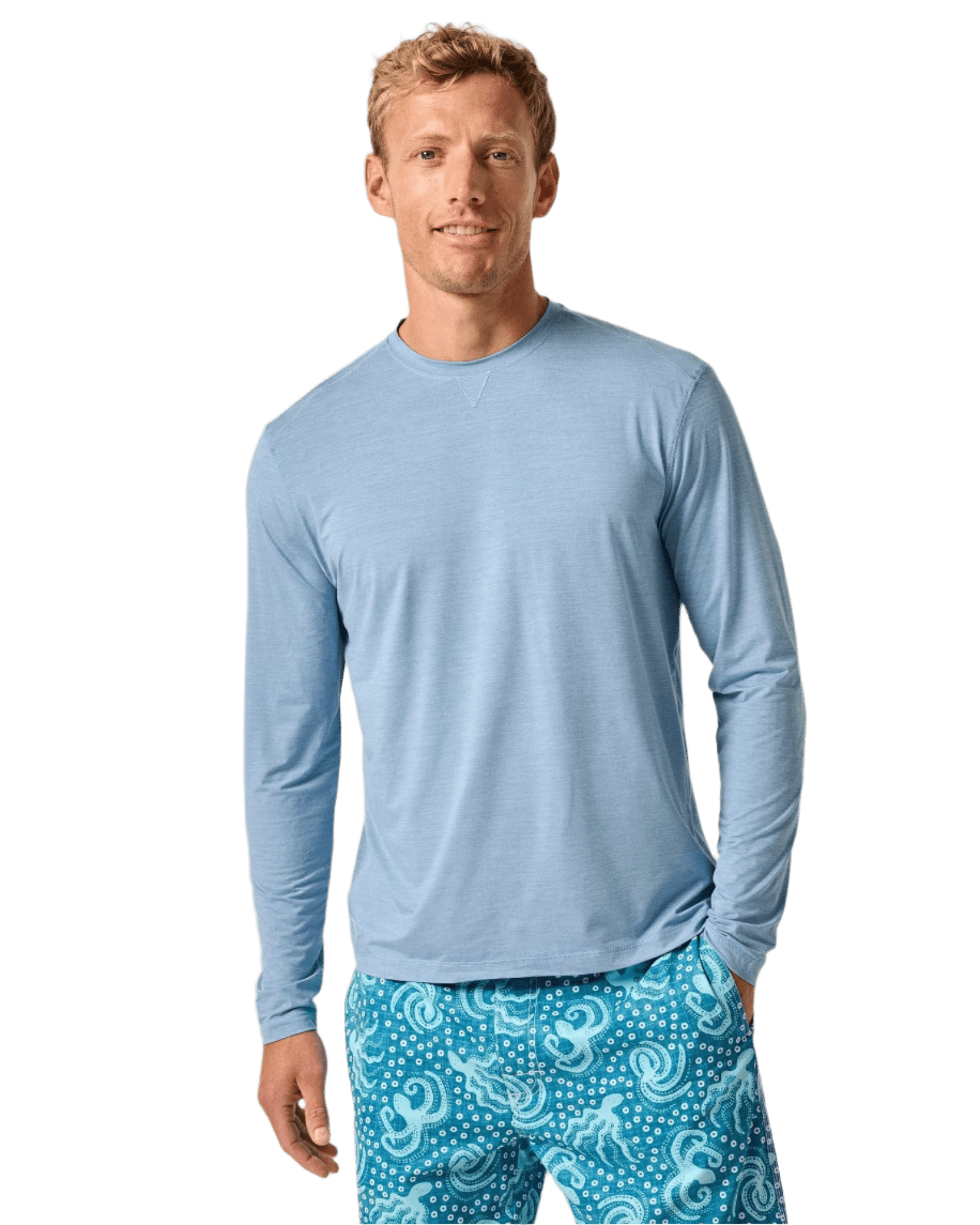 johnnie-O T-shirts S / Tide johnnie-O - Basin Performance UPF Long Sleeve Sun Shirt