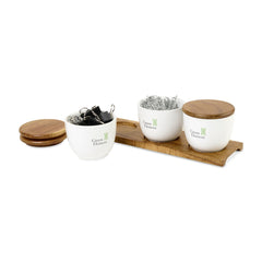 La Cuisine Accessories One Size / Wood La Cuisine - Appetizer Trio Tray