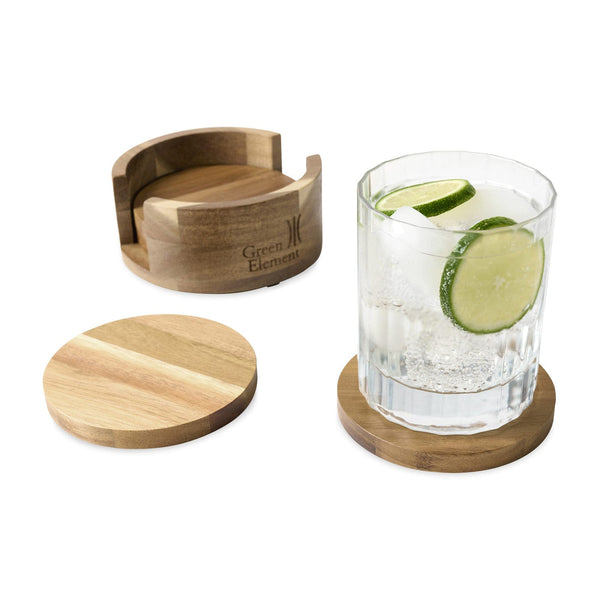 La Cuisine Accessories One Size / Wood La Cuisine - Coaster Set