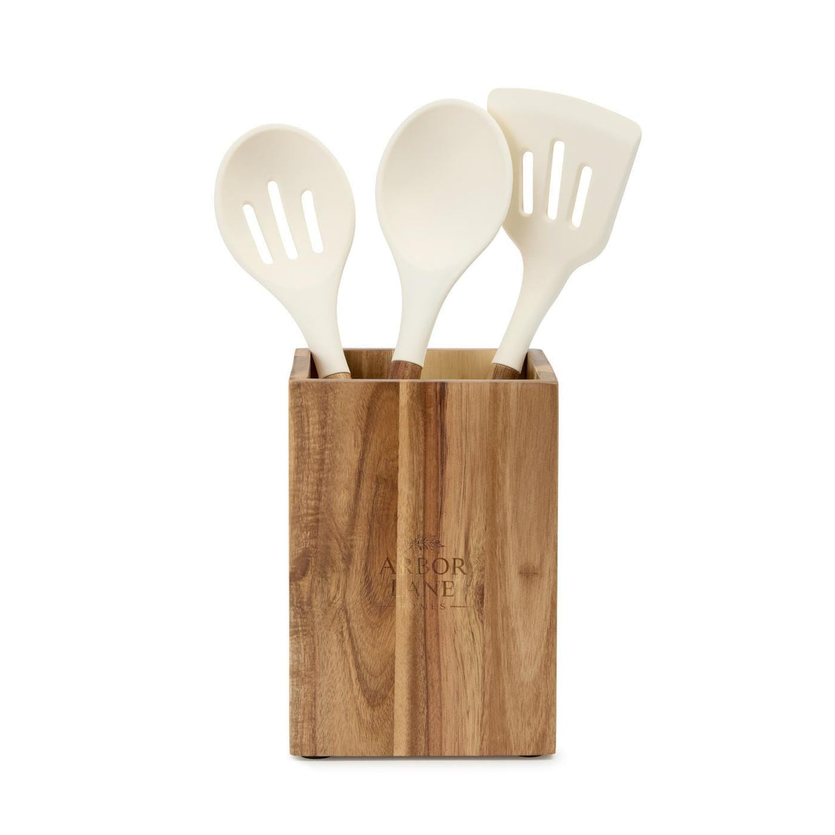 La Cuisine Home & Office One Size / Wood La Cuisine - Kitchen Canister with Utensils
