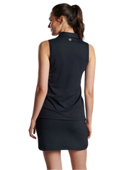 Peter Millar - Women's Sleeveless Banded Button Polo - Black