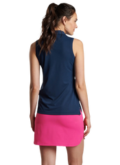 Peter Millar - Women's Sleeveless Banded Button Polo - Navy