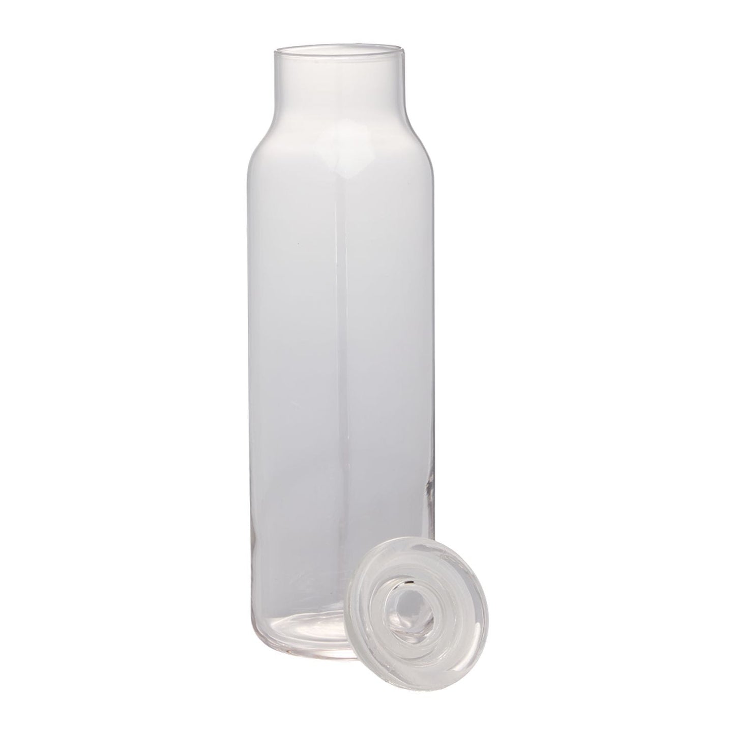 Libbey Glass Drinkware One Size / Clear Libbey Glass - 24oz Glass Water Bottle w/ Press-On Lid