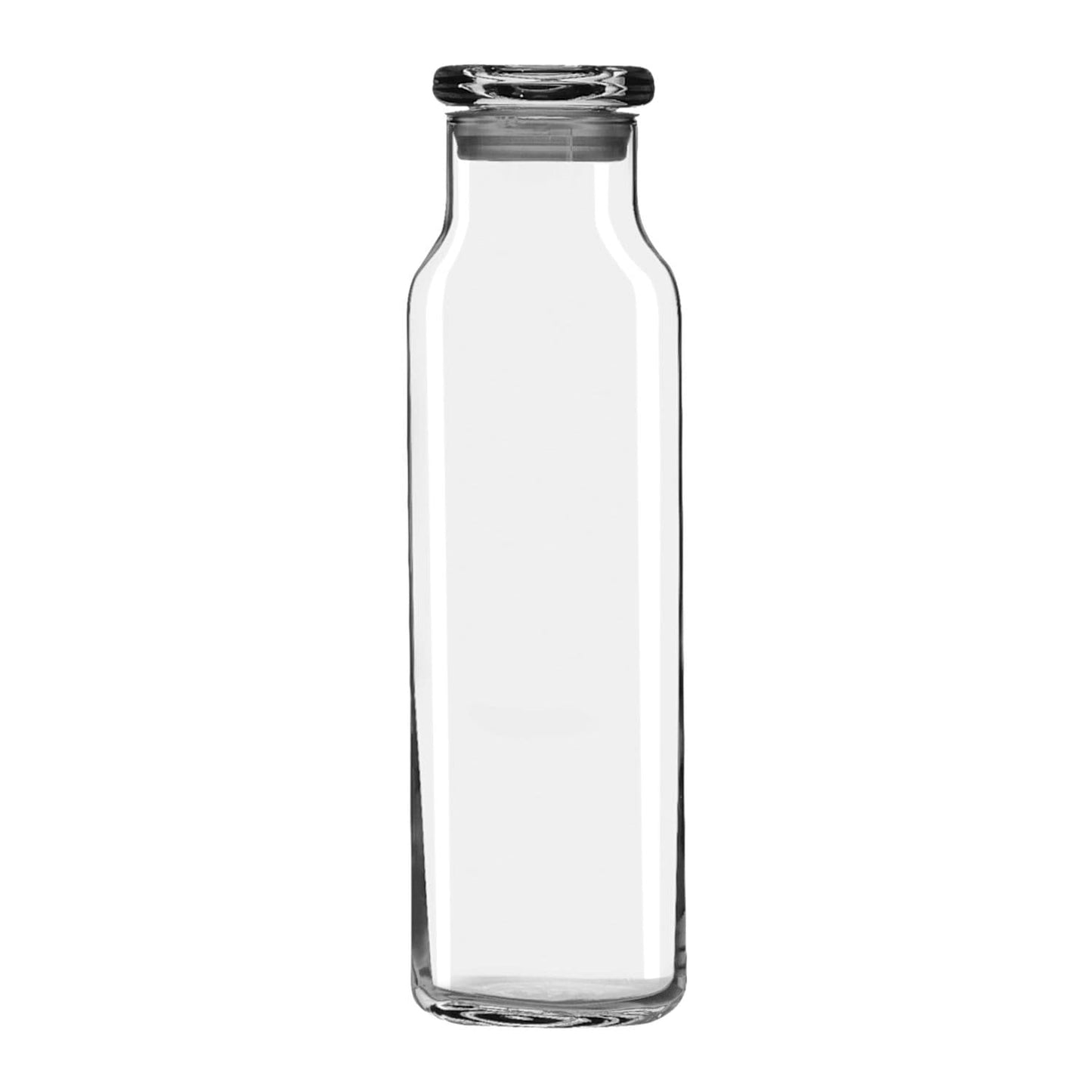 Libbey Glass Drinkware One Size / Clear Libbey Glass - 24oz Glass Water Bottle w/ Press-On Lid
