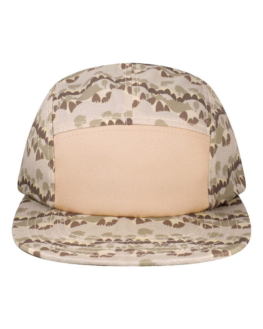 LOCALE Headwear Adjustable / Beige Wavy Trees LOCALE - Five-Panel Camper Hat