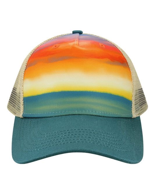 LOCALE Headwear Adjustable / Watercolor Sunset/Teal LOCALE - Trucker Cap