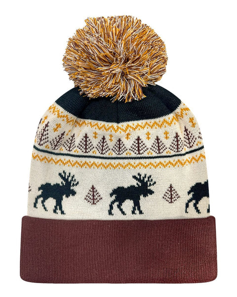 LOCALE Headwear One Size / Fairisle Moose/Brown LOCALE - Grand Recylced Beanie