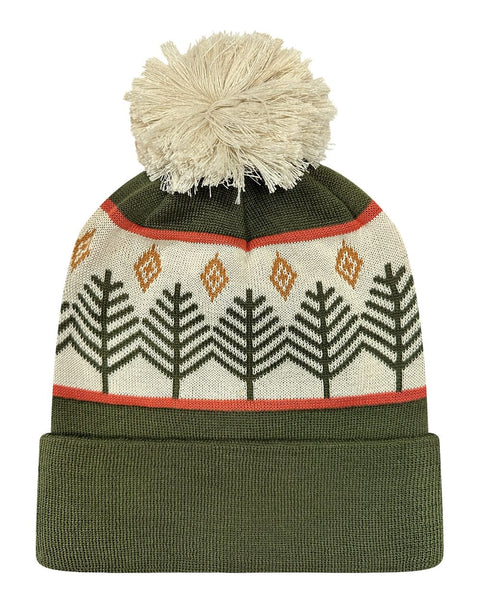 LOCALE Headwear One Size / Rustic Trees/Olive Green LOCALE - Trees Grand Recylced Beanie