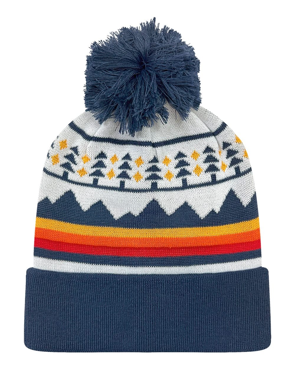 LOCALE Headwear One Size / Trees & Peaks/Navy LOCALE - Trees Grand Recylced Beanie