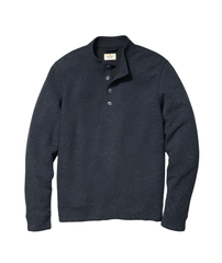Marine Layer Layering S / Dark Herringbone Marine Layer - Men's Pacifica Stretch Twill Pullover