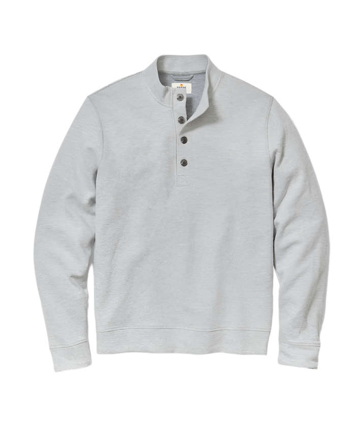 Marine Layer Layering S / Grey Marine Layer - Men's Pacifica Stretch Twill Pullover