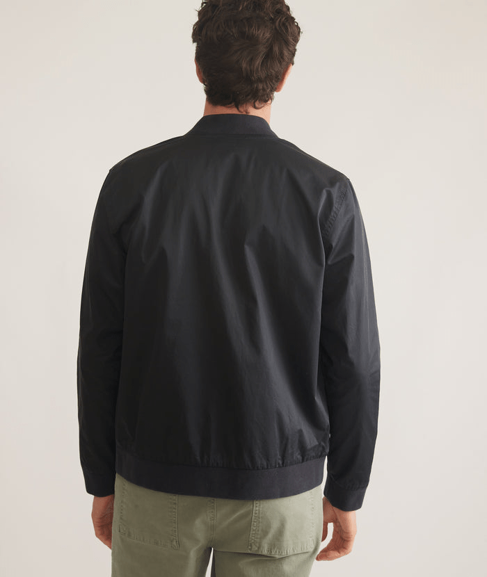 Marine Layer Outerwear Marine Layer - Men's Rossland Wax Canvas Bomber Jacket