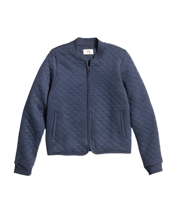 Marine Layer Outerwear XS / Navy Marine Layer - Women's Corbet Quilted Bomber