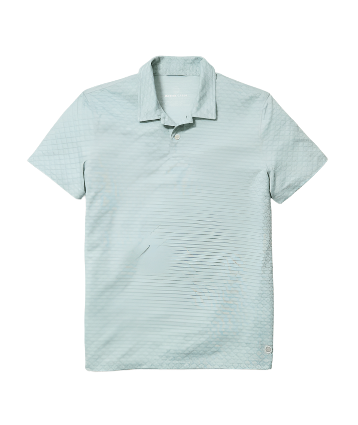 Marine Layer Polos S / Grey Mist Marine Layer - Men's Printed Air Polo