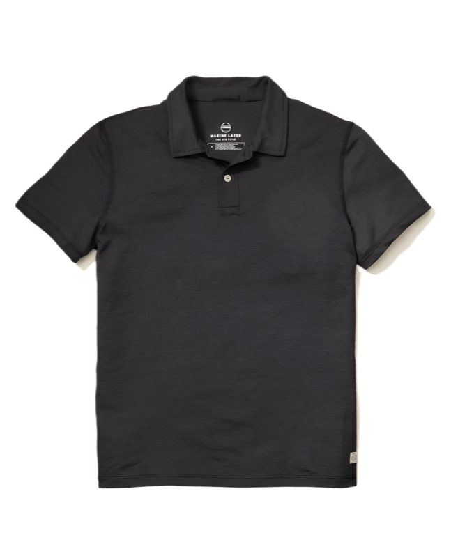 Marine Layer Polos XS / Black Marine Layer - Men's Re-Spun Air Polo