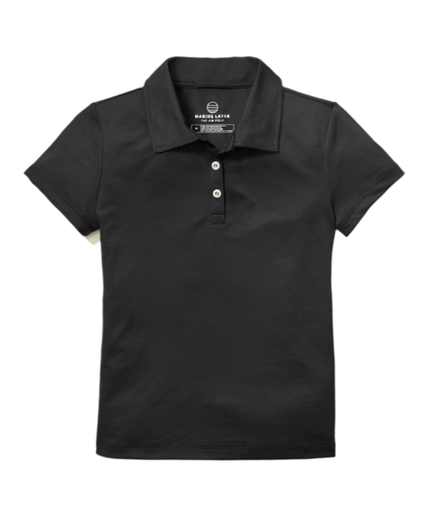 Marine Layer Polos XS / Black Marine Layer - Women's Re-Spun Air Polo