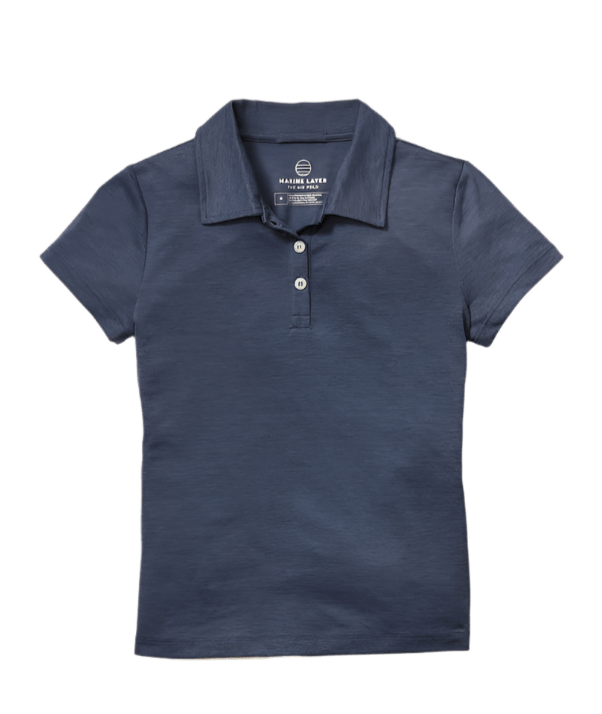 Marine Layer Polos XS / Navy Marine Layer - Women's Re-Spun Air Polo
