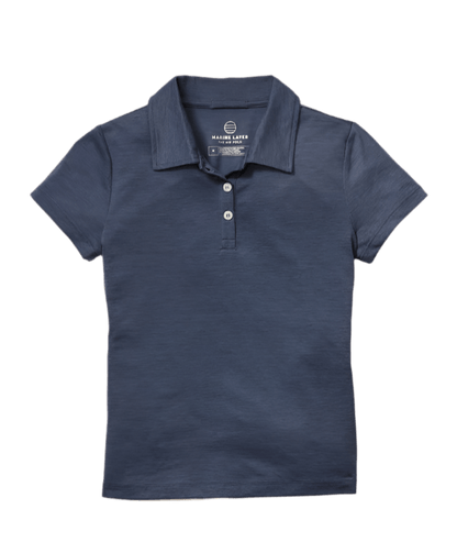 Marine Layer Polos XS / Navy Marine Layer - Women's Re-Spun Air Polo