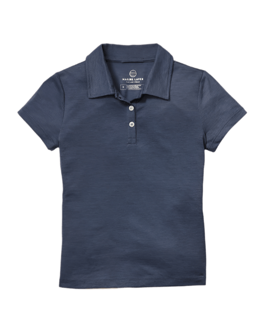 Marine Layer Polos XS / Navy Marine Layer - Women's Re-Spun Air Polo