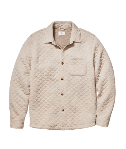 Marine Layer Sweatshirts S / Dark Oatmeal Marine Layer - Men's Corbet Quilted Overshirt