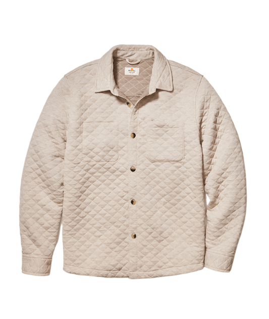 Marine Layer Sweatshirts S / Dark Oatmeal Marine Layer - Men's Corbet Quilted Overshirt