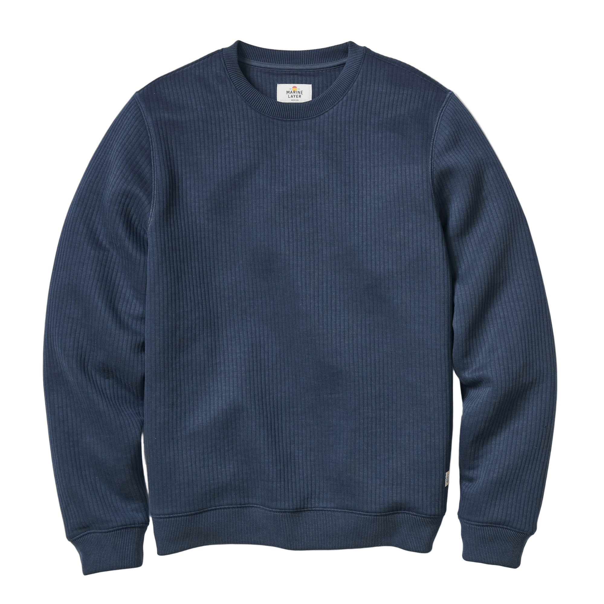 Marine Layer Sweatshirts S / Navy Marine Layer - Corbet Quilted Crewneck