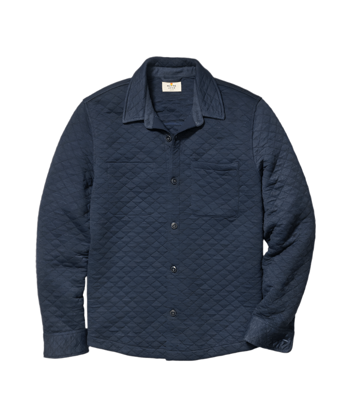 Marine Layer Sweatshirts S / Navy Marine Layer - Men's Corbet Quilted Overshirt
