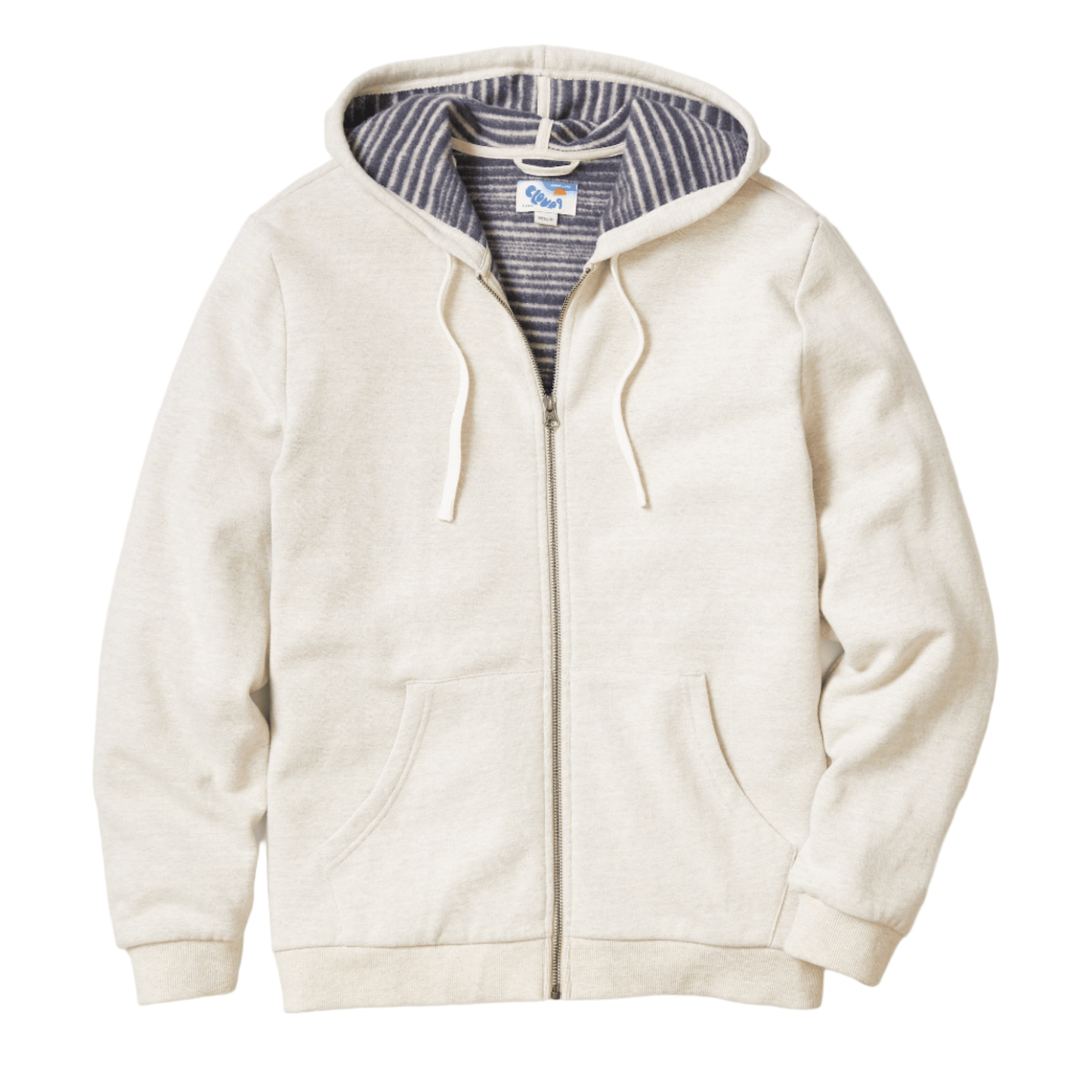Marine Layer Sweatshirts S / Oatmeal Marine Layer - Men's Stripe Cloud 9 Full-Zip Hoodie