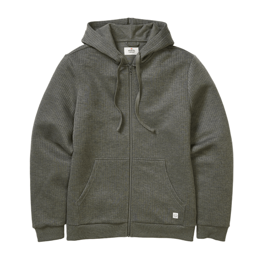 Marine Layer Sweatshirts S / Olive Marine Layer - Corbet Quilted Full-Zip Hoodie
