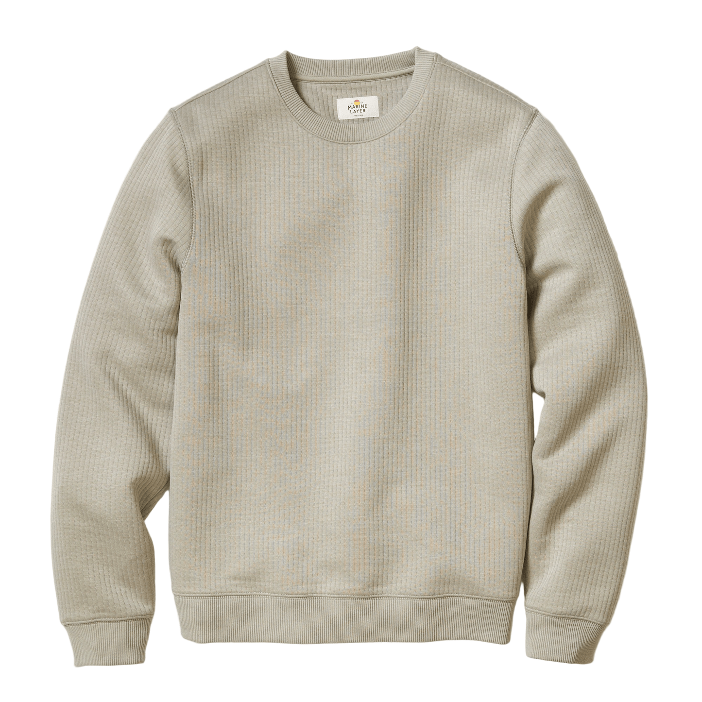 Marine Layer Sweatshirts S / Taupe Marine Layer - Corbet Quilted Crewneck