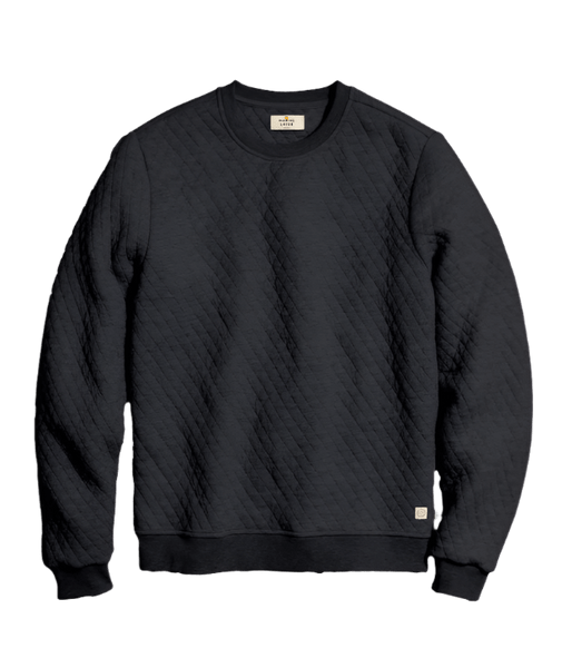 Marine Layer Sweatshirts XS / Charcoal Marine Layer - Men's Corbet Quilted Crewneck