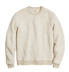 Marine Layer Sweatshirts XS / Dark Oat Heather Marine Layer - Men's Corbet Quilted Crewneck