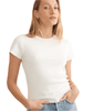 Marine Layer T-Shirts XS / Antique White Marine Layer - Women's Lexi Rib Sun-In Crew Tee