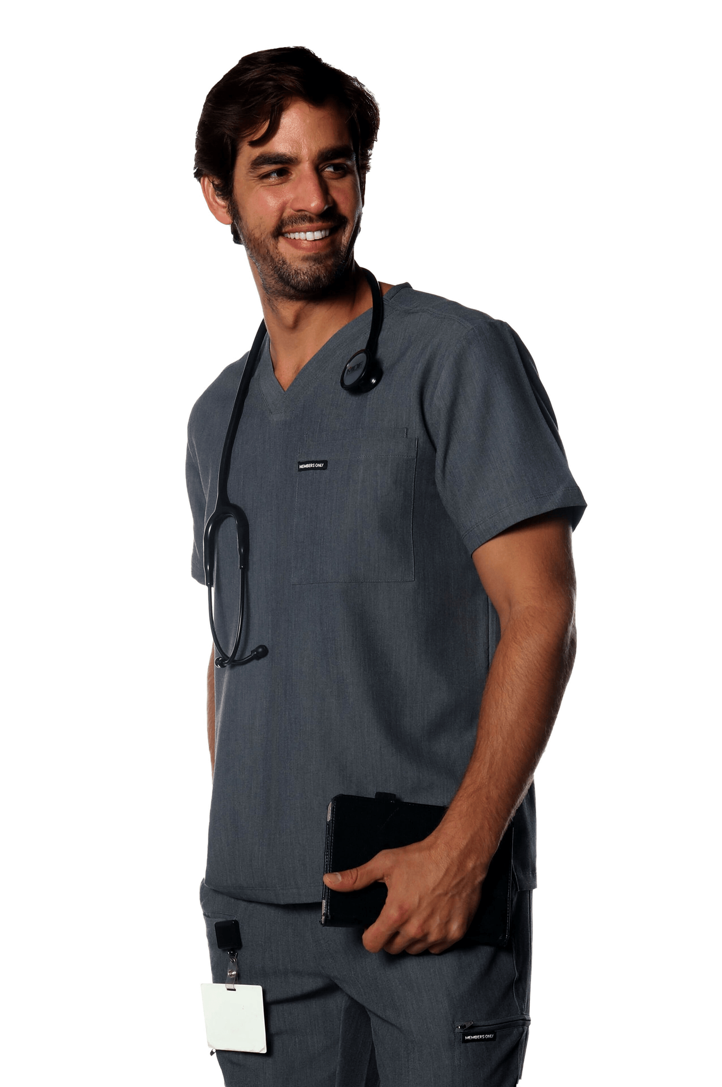 Members Only Scrubs Members Only - Men's Brighton 3-Pocket Scrub Top