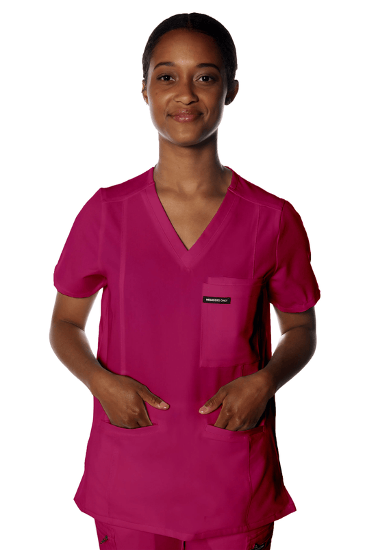 Members Only Scrubs Members Only - Women's Siena 5-Pocket Scrub Top