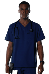 Members Only Scrubs S / Navy Members Only - Men's Manchester 3-Pocket Scrub Top