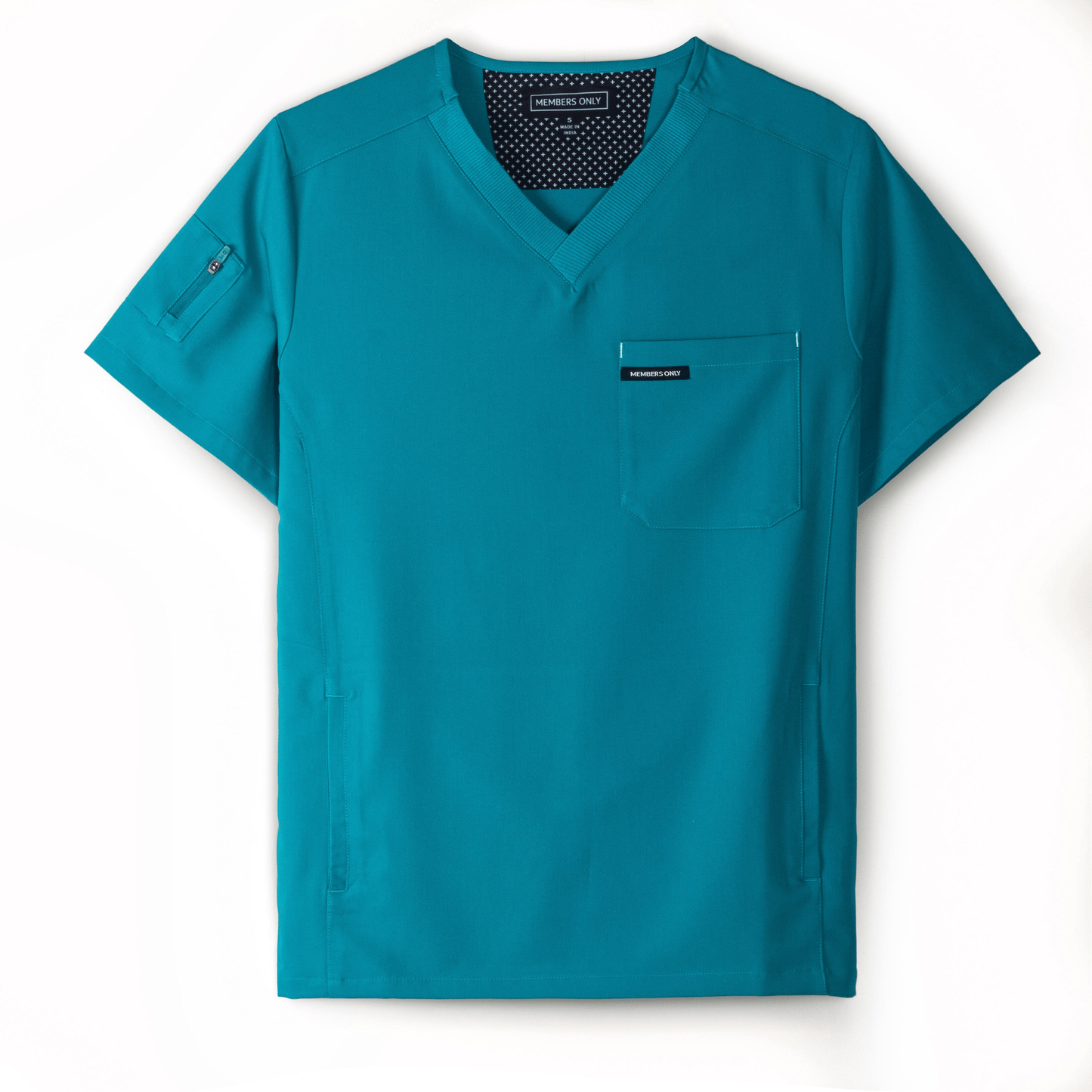Members Only Scrubs S / Teal Blue Members Only - Men's Manchester 3-Pocket Scrub Top