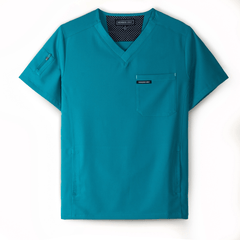 Members Only Scrubs S / Teal Blue Members Only - Men's Manchester 3-Pocket Scrub Top