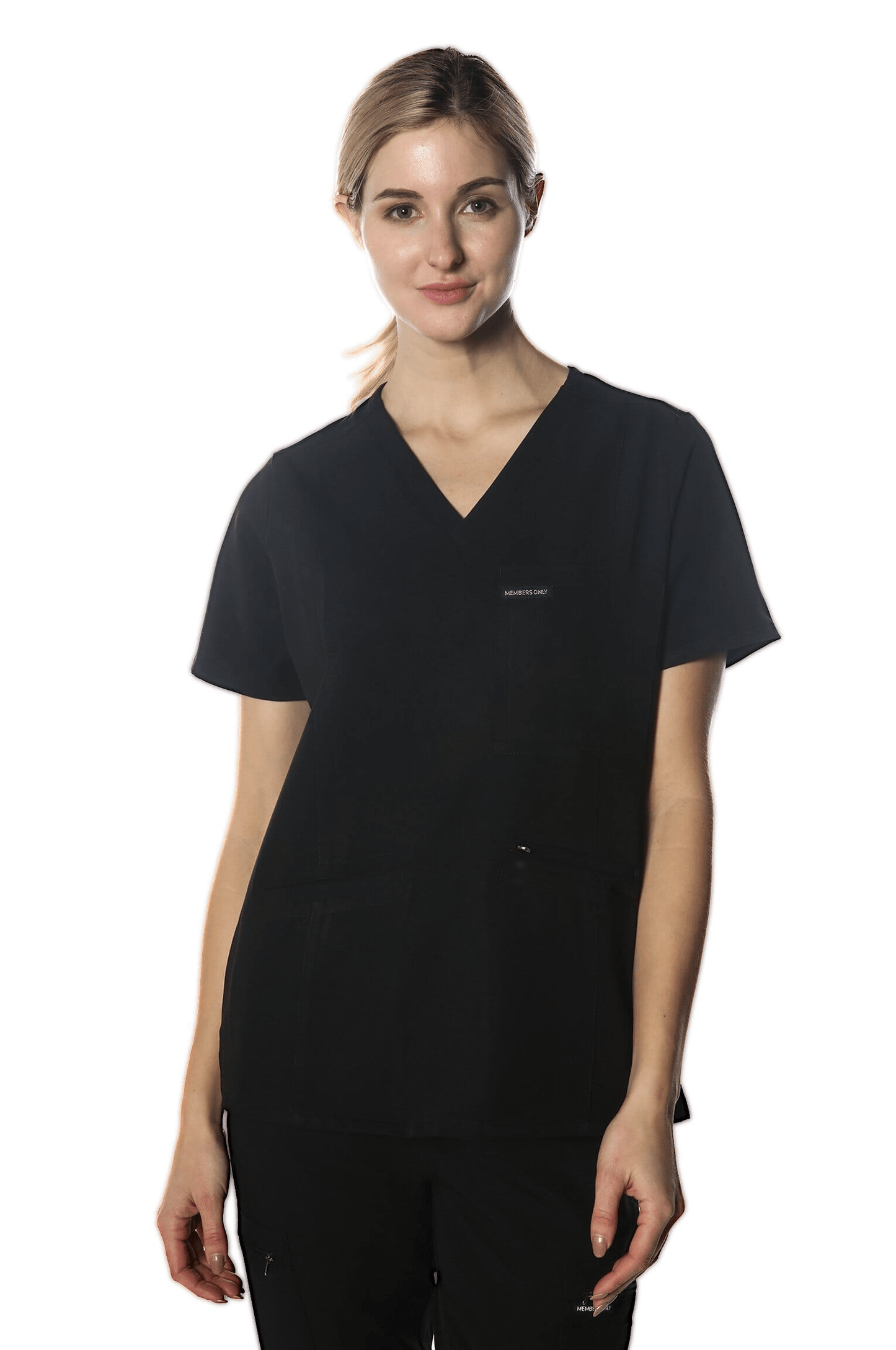 Members Only Scrubs XS / Black Members Only - Women's Palermo 4-Pocket Scrub Top