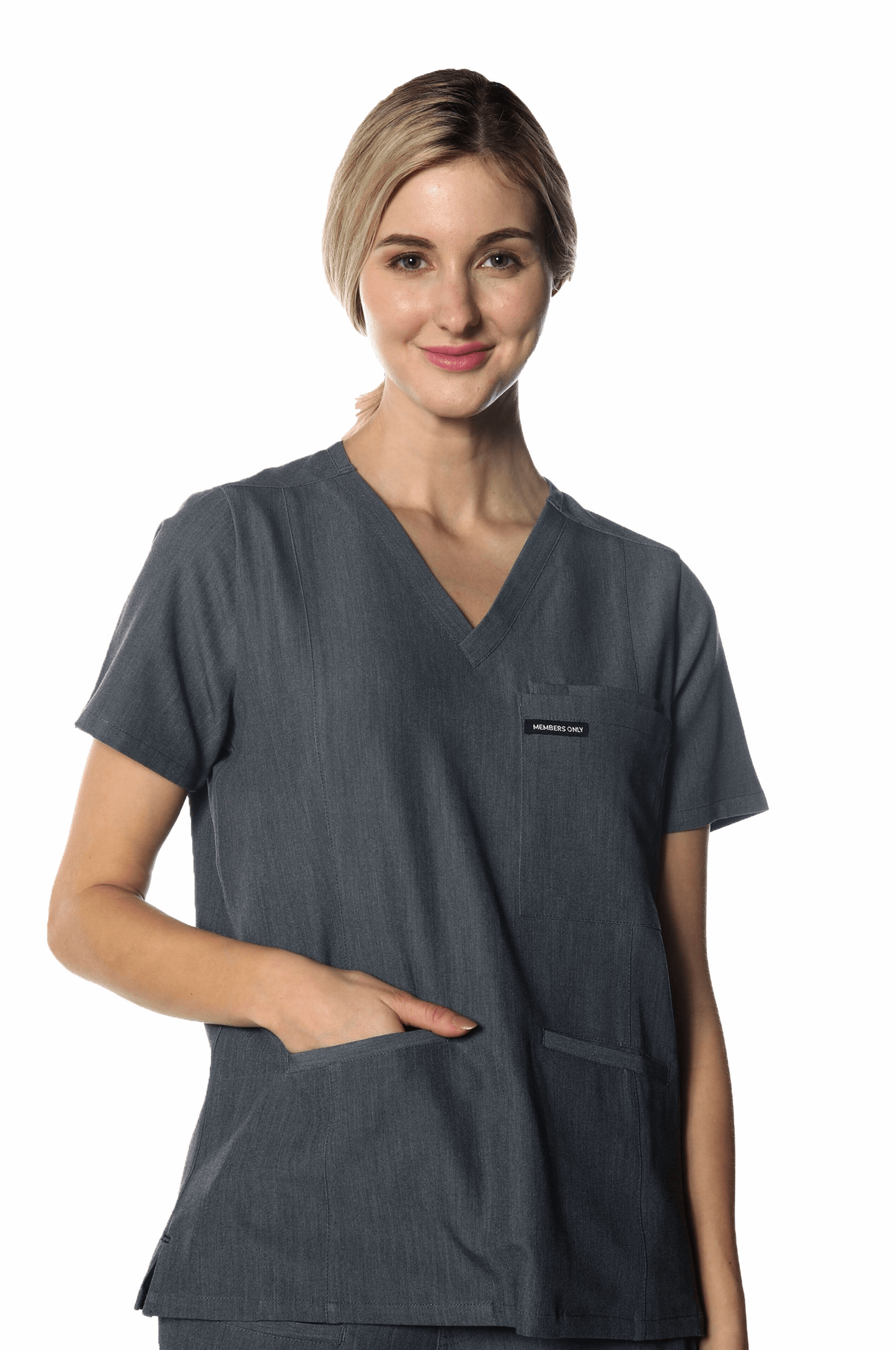 Members Only Scrubs XS / Graphite Members Only - Women's Siena 5-Pocket Scrub Top