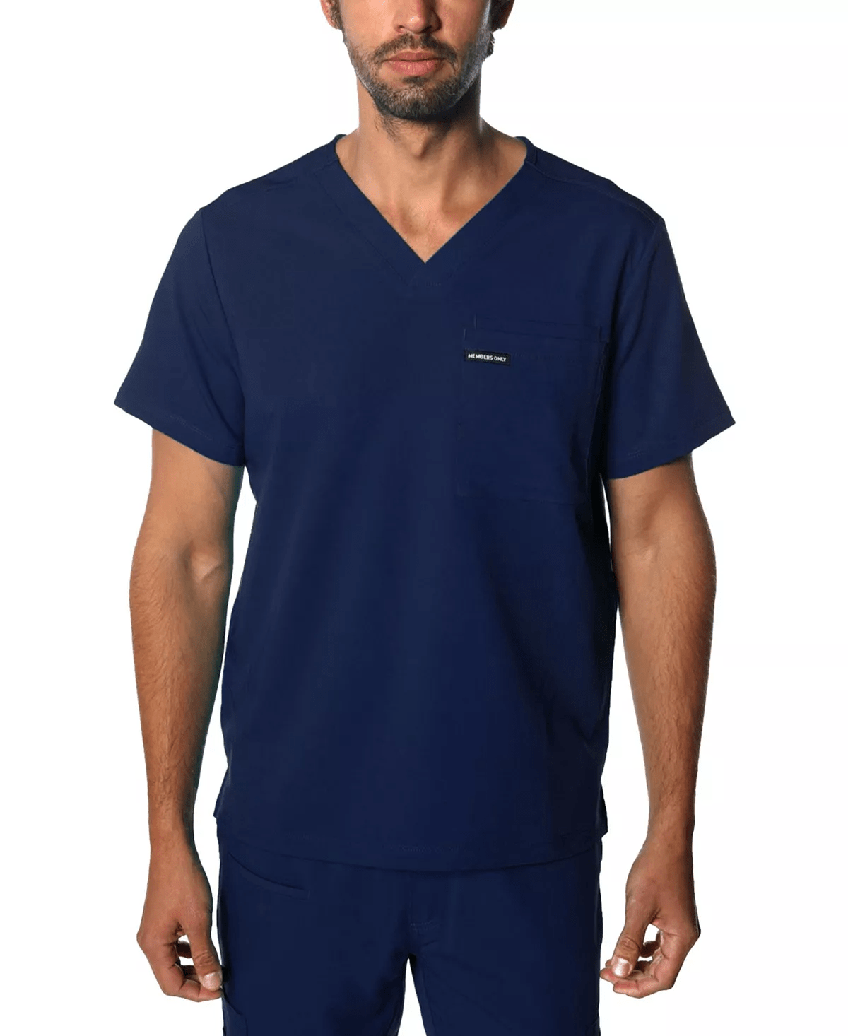 Members Only Scrubs XS / Navy Members Only - Men's Brighton 3-Pocket Scrub Top