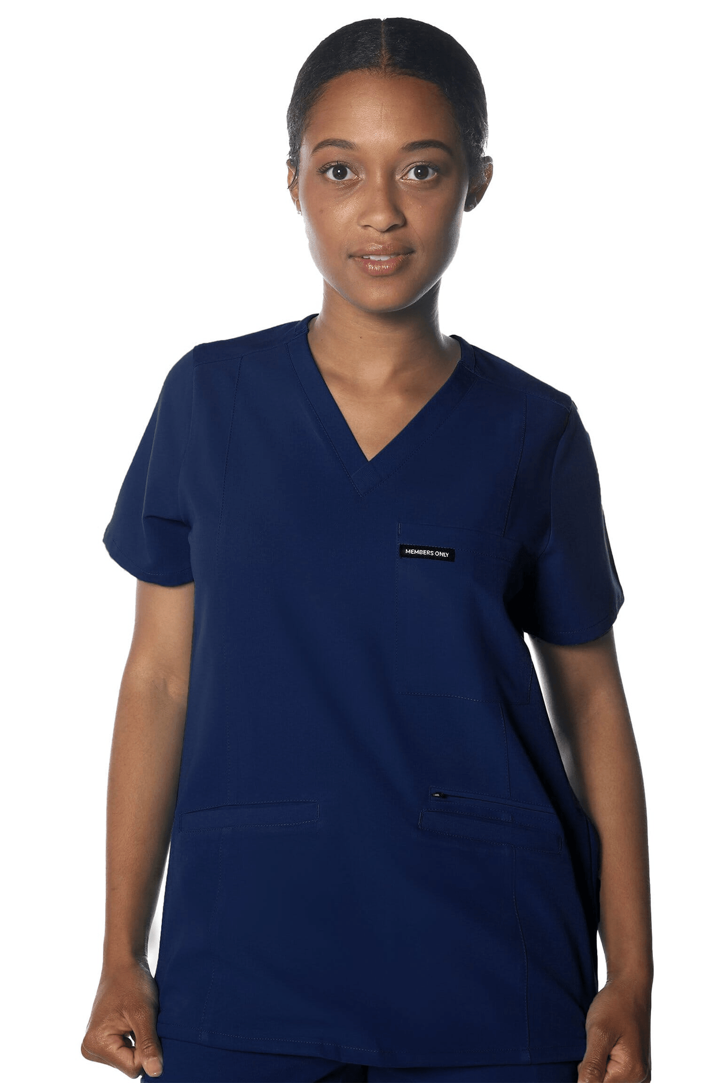 Members Only Scrubs XS / Navy Members Only - Women's Palermo 4-Pocket Scrub Top