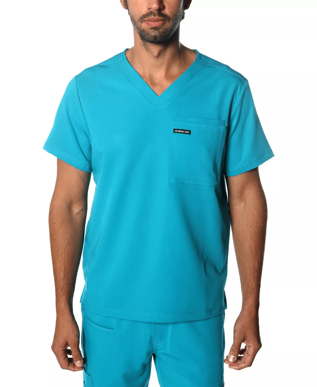 Members Only Scrubs XS / Teal Members Only - Men's Brighton 3-Pocket Scrub Top