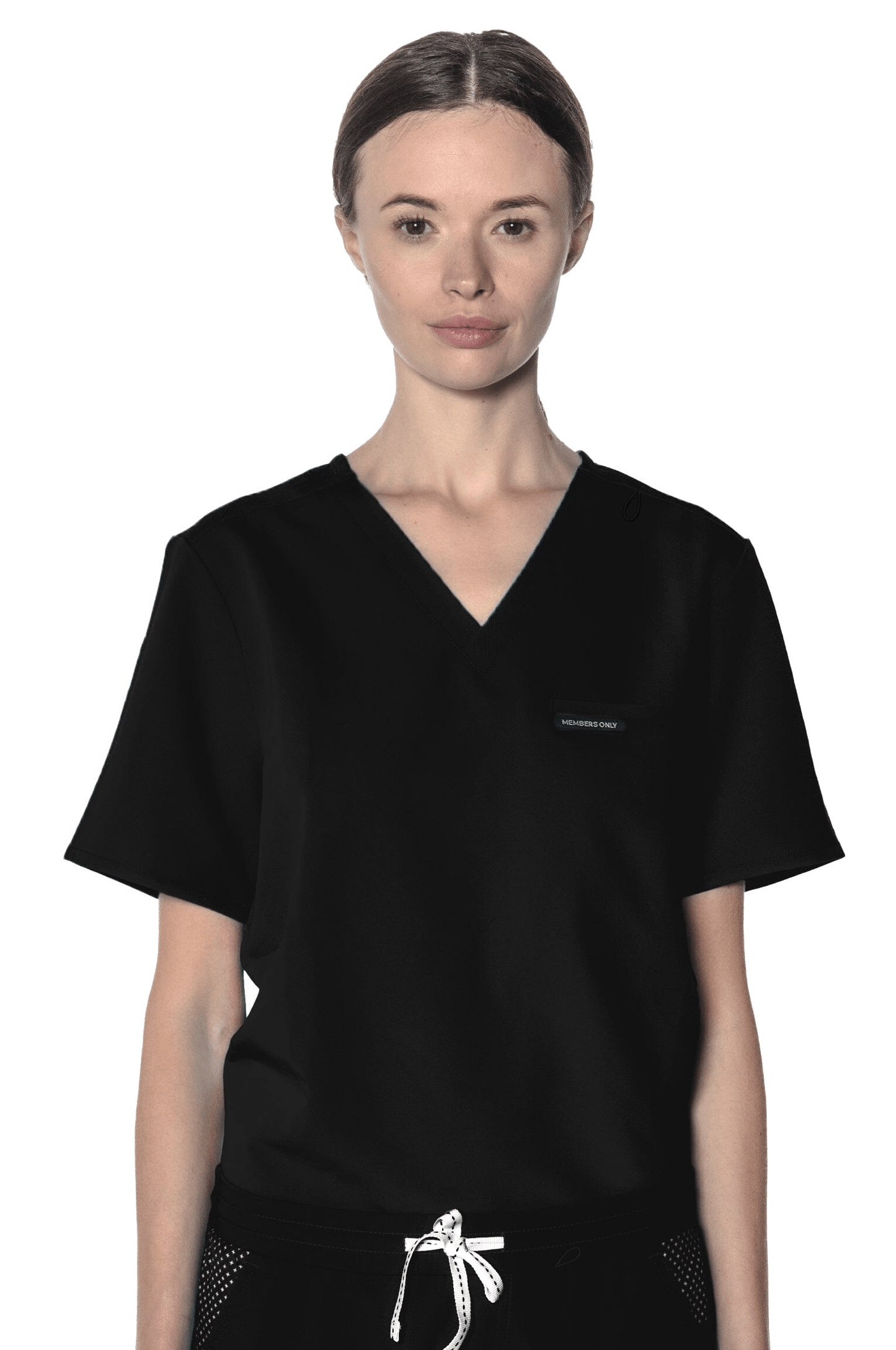 Members Only Scrubs XXS / Black Members Only - Women's Bari 1-Pocket Scrub Top