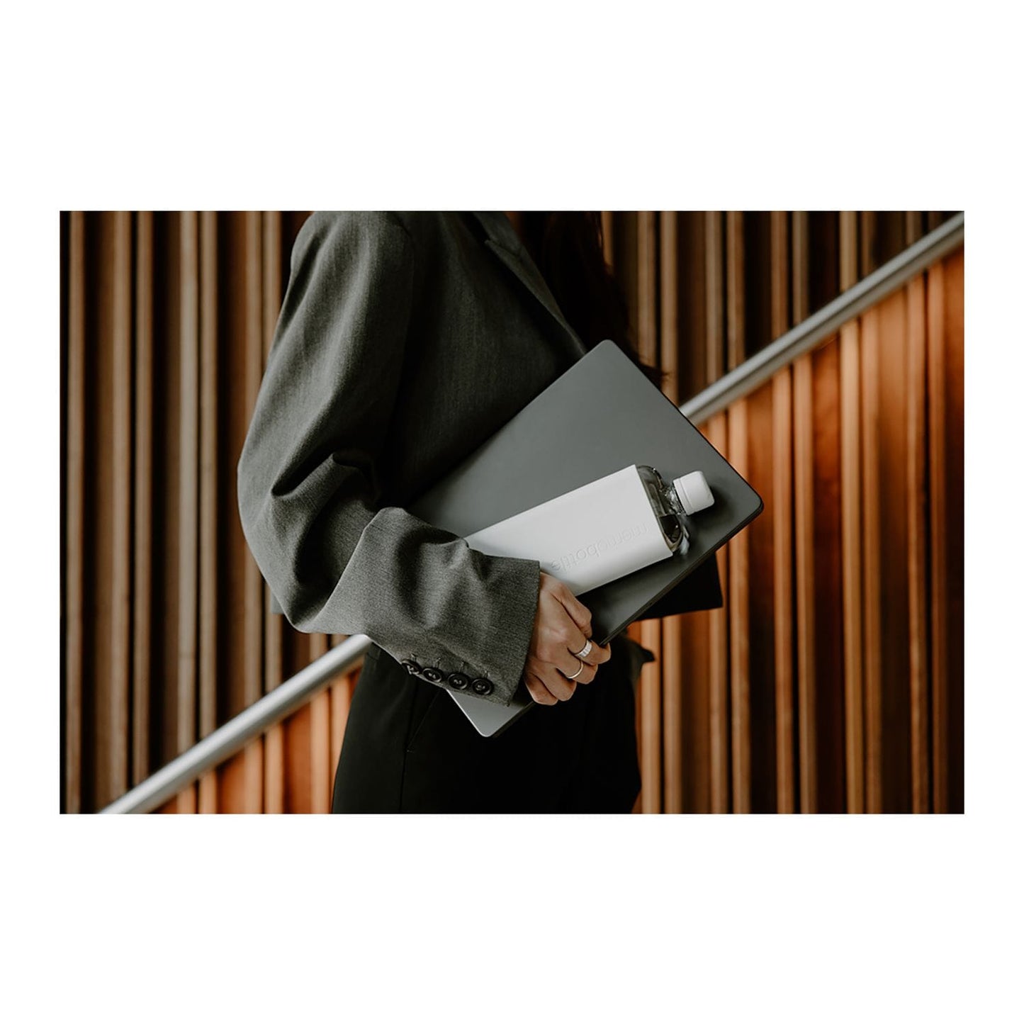 memobottle Drinkware One Size / Grey memobottle - Slim Tritan™ 15oz with Silicone Sleeve