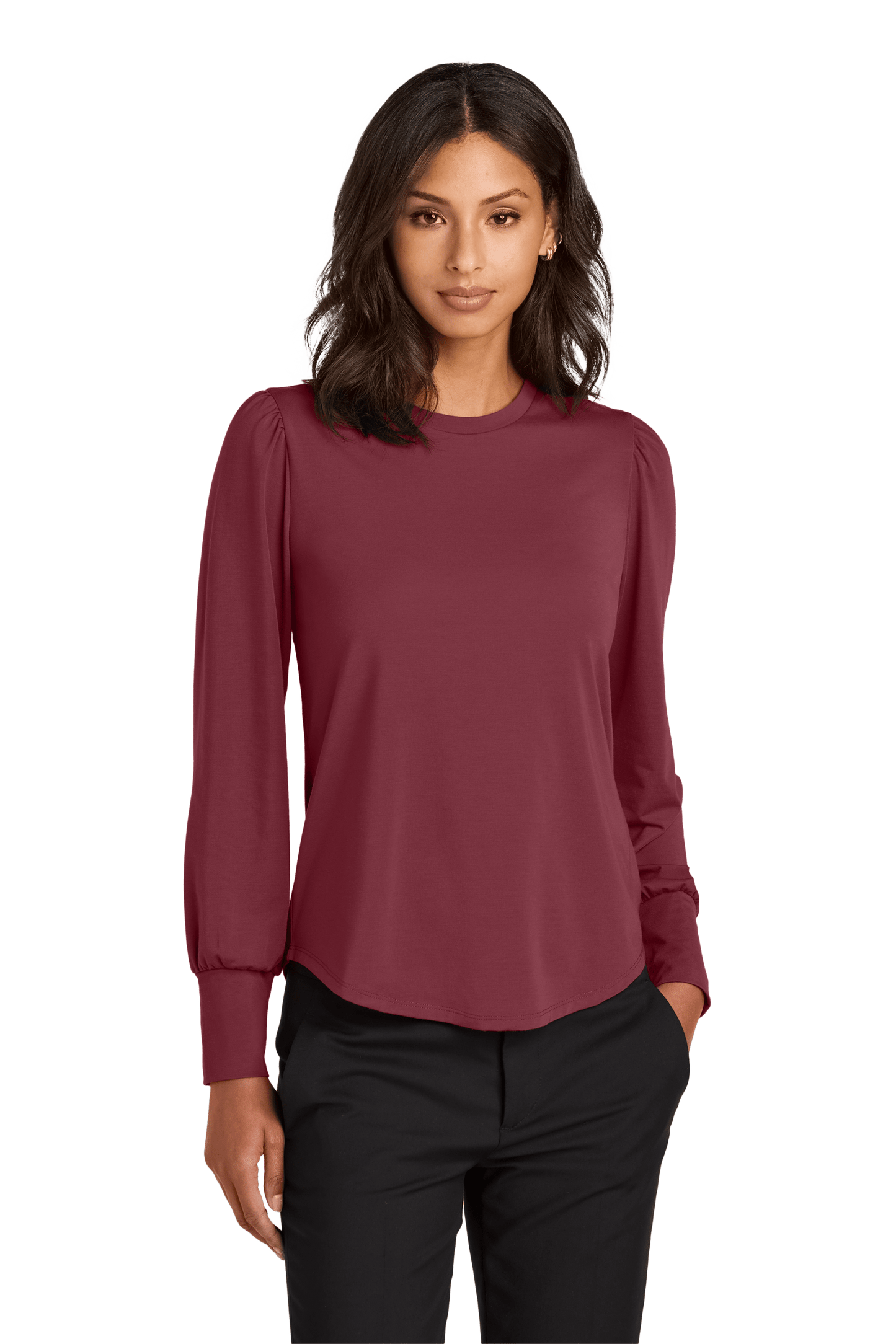 Mercer+Mettle Knit Top Mercer+Mettle - Women's Stretch Jersey Long Sleeve Blouson Top