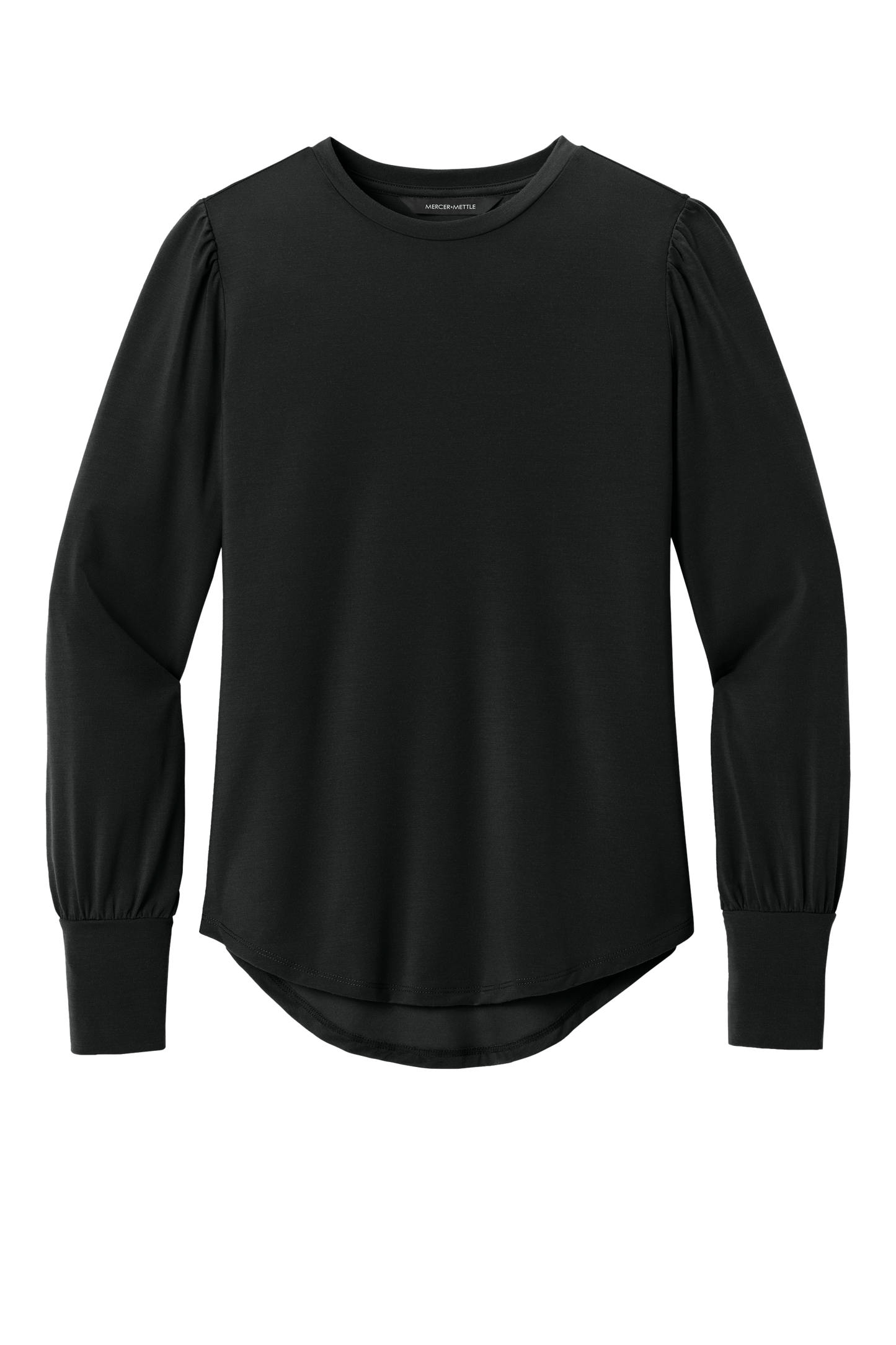 Mercer+Mettle Knit Top XS / Deep Black Mercer+Mettle - Women's Stretch Jersey Long Sleeve Blouson Top