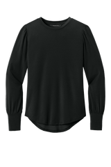 Mercer+Mettle Knit Top XS / Deep Black Mercer+Mettle - Women's Stretch Jersey Long Sleeve Blouson Top